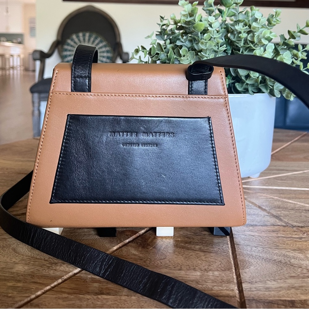MATTER MATTERS GALLERY
MINI TRAPEZOID SHOULD BAG - BROWN Leather Crossbody Bag - Picture 3 of 16